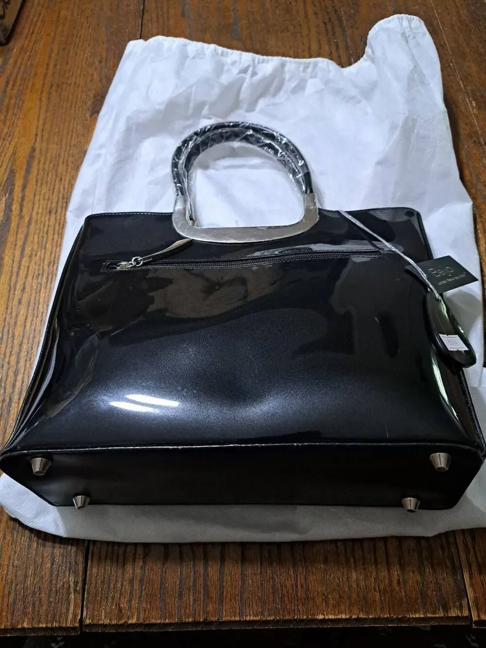 New Beijo 5644 Black Purse Handbag Shoulder Pocket Book Short Strap or Crossbody
